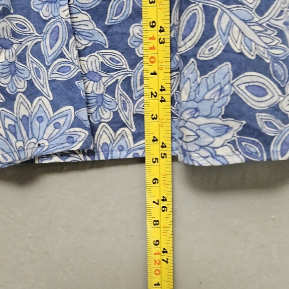 Talbots Sz 12 Cotton Voile Flowy Tiered dress Buoyant Blossoms Maxi Belt Dress - Picture 10 of 15